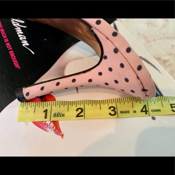 Beverly Feldman pink/black stilettos w/ bow 6 1/2 - Picture 2 of 6